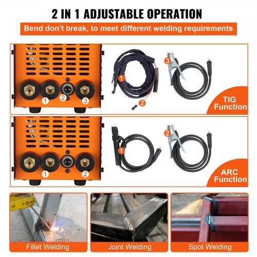 TIG-200C, 200 Amp TIG/MMA ARC 2-in-1 Welder HF IGBT DC Inverter Welding Machine for Welding Steel, Titanium And Copper Alloys