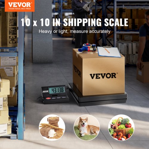 Shipping Scale Digital Postal Scale 110 lbs x 0.07 oz. AC/DC Package LCD