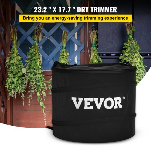 Dry Trimming Kit, 3.2 lbs Lightweight Bud Trimmer, Bundle with 1 Trim Bag, 4 Scissors, 1 Pair of Ratchet Hangers, 10 Pack of Turkey Bags and 10 Zip Ties, for Leaves, Buds, and Flowers, Black