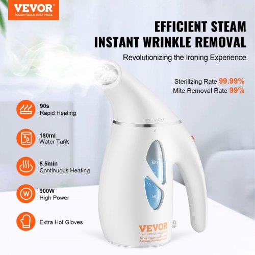 Portable Handheld Fabric Steamer Wrinkle Remover Clothing Iron 800W