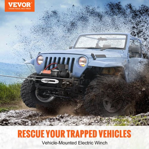 Electric Winch, 12V 4500 lb Load Capacity Nylon Rope Winch, IP55 1/4” x 39ft ATV UTV Winch with Wireless Handheld Remote & Hawse Fairlead for Towing Jeep Off-Road SUV Truck Car Trailer Boat