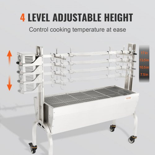 Roaster Spit Rotisserie BBQ Grill Whole Pig Lamb Chicken Roaster 50W 90LBS