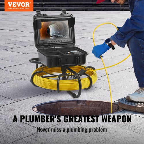 Sewer Camera Pipe Inspection Camera 9-inch 720p Screen Pipe Camera 165 ft