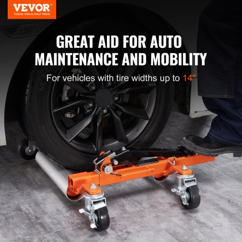 Ratcheting Wheel Dolly Auto Vehicle Positioning Moving Lift Jack 1500 lbs