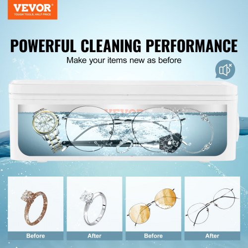 Ultrasonic Jewelry Cleaner Ultrasonic Cleaner Machine Portable 16oz(470ml)
