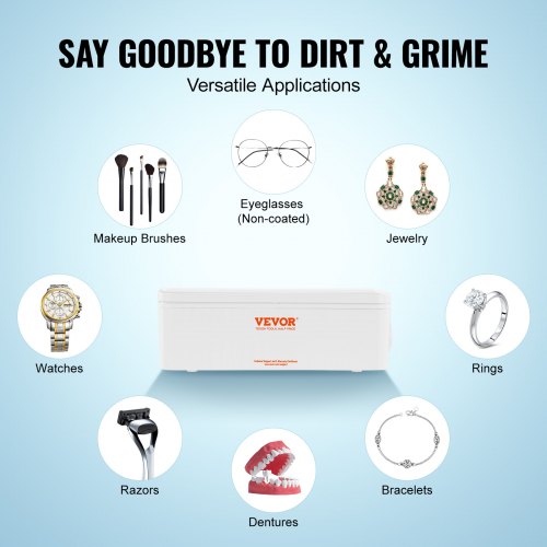 Ultrasonic Jewelry Cleaner Ultrasonic Cleaner Machine Portable 16oz(470ml)