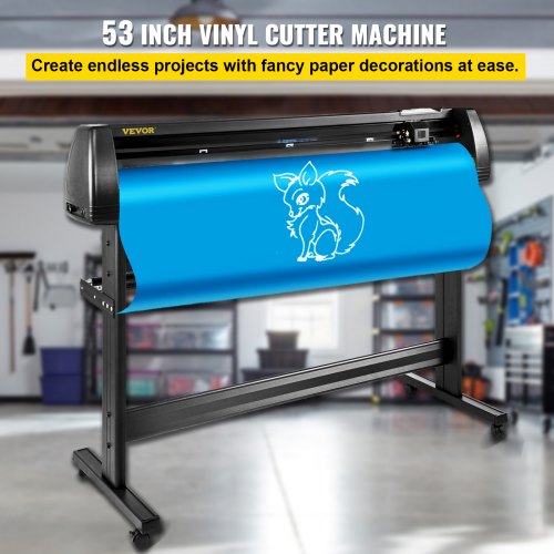 Vinyl Cutter Plotter Machine 53” Signmaster Software Sign Making Machine 1350mm Paper Feed Vinyl Cutter Plotter with Stand (53” 1350mm)