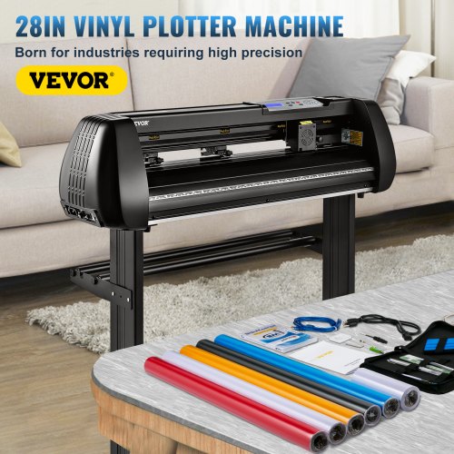 Vinyl Cutter Machine, 28inch Cutting Plotter, Offline Cutting Machine Kit Mobile Bluetooth, Precise Roller Shaft High Accuracy Adjustable Speed & Force, DIY SignMaster Software Blade for Windows