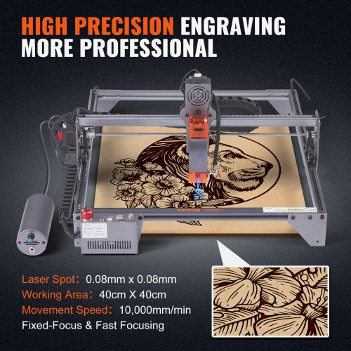 Laser Engraver Laser Engraving Machine 10W Compressed Spot Rotary Roller