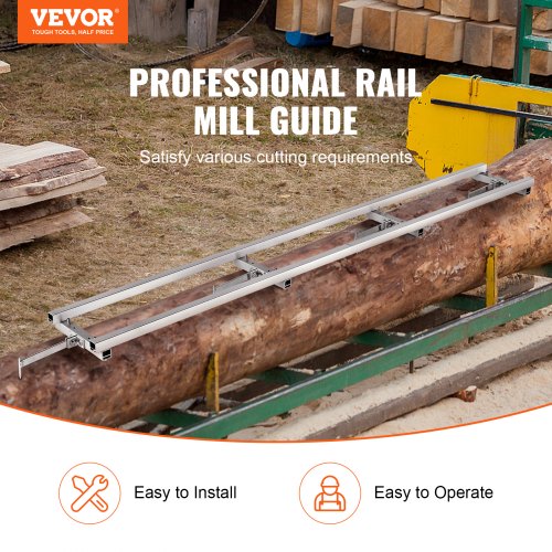 Rail Mill Guide System 9 ft Chainsaw Milling Rail Guide 4 Crossbar Kits