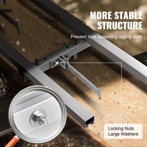 Rail Mill Guide System 9 ft Chainsaw Milling Rail Guide 4 Crossbar Kits