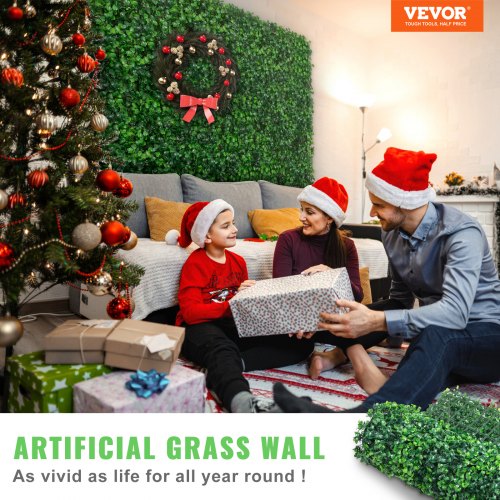 12pcs Artificial Boxwood Panel UV Boxwood Hedge Wall Panels Artificial Grass Backdrop Wall 24X16" 4cm Green Grass Wall Fake Hedge for Decor Privacy Fence Indoor Outdoor Garden Backyard