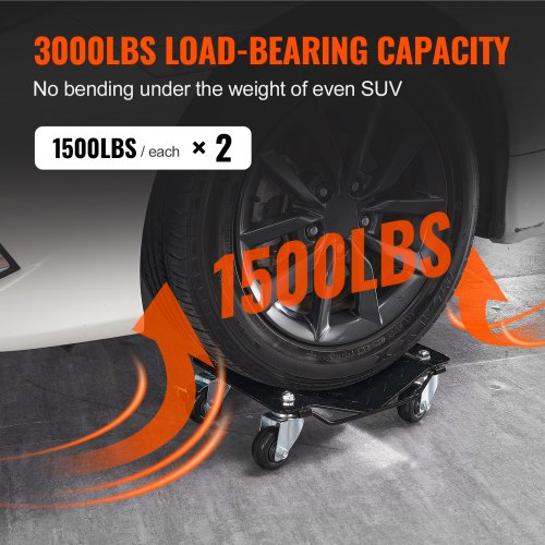 Car Dolly Wheel Tire Dolly 2 PCS Heavy Duty Skate Auto Repair Dolly 3000LB
