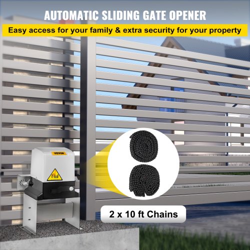 Garage Door Opener 1400LBS Automatic Sliding Gate Opener 600KG Electric Remote Control 40FT Sliding Gate Motor Slide Automatic Opener Door