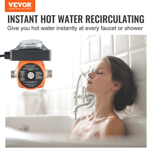 Hot Water Circulation Pump Circulator Pump DN20 Inlet/Outlet DN15 Adapter