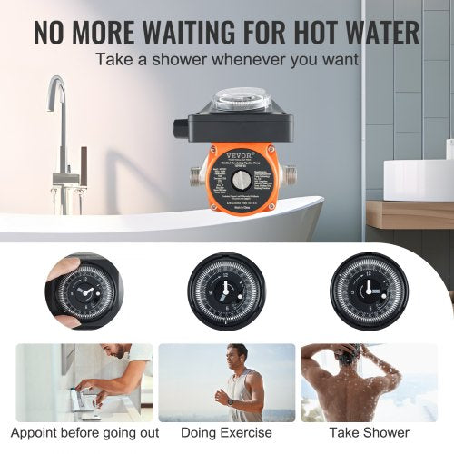 Hot Water Circulation Pump Circulator Pump DN20 Inlet/Outlet DN15 Adapter