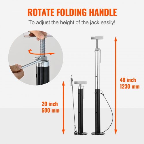 RV Slide Out Support Jacks, 5000 lbs Capacity Each Slide Out Stabilizer, Adjusts from 20"-48" Camper Slide Out Support Jacks, Heavy-duty Slide out Stabilizers for RV, Camper and Travel Trailer