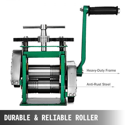 Combination Rolling Mill Machine Rolling Mill Jewellery 85mm Roller Width Flat Rolling Manual Jewelry Press Tabletting Tool Jewelry DIY Tools(120x55mm)