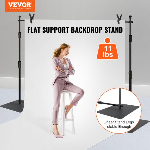 10ft x 10ft Pipe and Drape Kit, Heavy Duty Backdrop Stand with Carbon Steel Base, Adjustable Backdrop Support with 6 Clamps and A Carry Bag for Wedding, Party, Event, Photography, and Exhibition