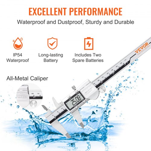 6”150mm Digital Caliper Vernier Micrometer Ruler ABS Zero Setting Feature