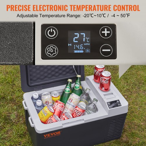 Portable Car Refrigerator Freezer Compressor 21Qt Single Zone for Car Home