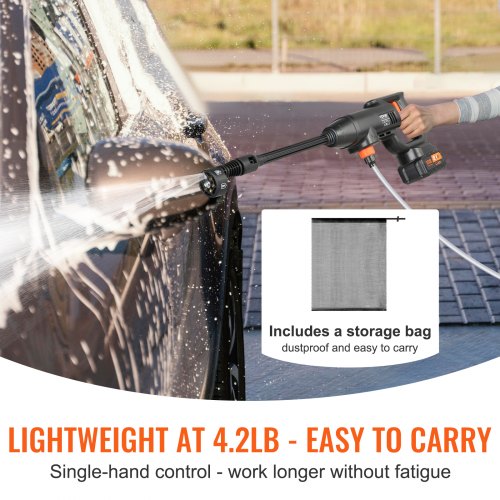 High Pressure Cordless Washer Cleaner Portable Water Spray Car Gun 580 PSI