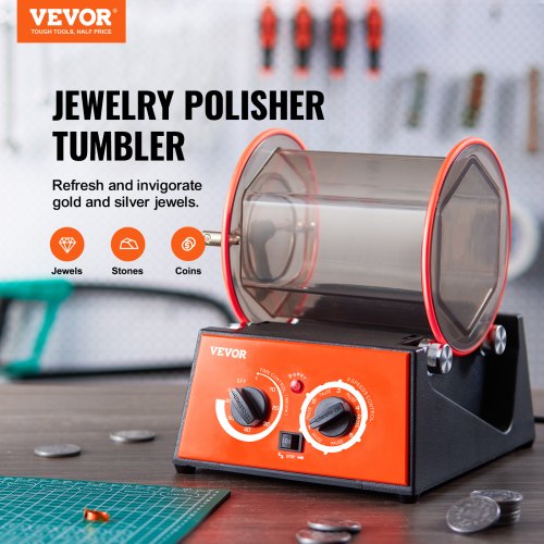 3kg Rotary Tumbler Surface Polisher Jewelry Polish Finish Machine Gem DIY