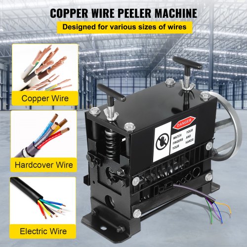 Cable Wire Stripping Machine 1-20MM Wire Stripping Machine 8 Channels Wire Stripping Machine Tool with 7 Blades Manual Hand Cranked Industrial Wire Stripping Recycle