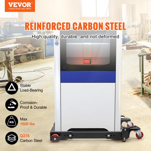 Mobile Base, 1500 lbs Capacity, Adjustable from 20.7" x 23.7" to 28" x 33.5", Heavy Duty Universal Mobile Base Stand with Swivel Wheels, for Woodworking Equipment, Bandsaw, Power Tools, Machines