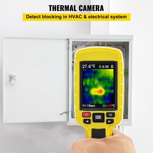 Thermal Imaging Camera, 60x60 (3600 Pixels) IR Resolution Infrared Camera with 2.8" Color Display Screen, Built-in SD Card and Li-ion Battery, for HVAC, Electrical system Automatic Detect