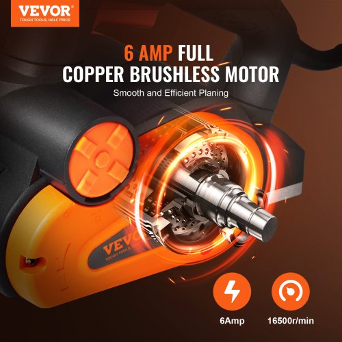 Hand Planer Corded Electric Hand Planer 3-1/4" 16500 RPM Woodworking DIY