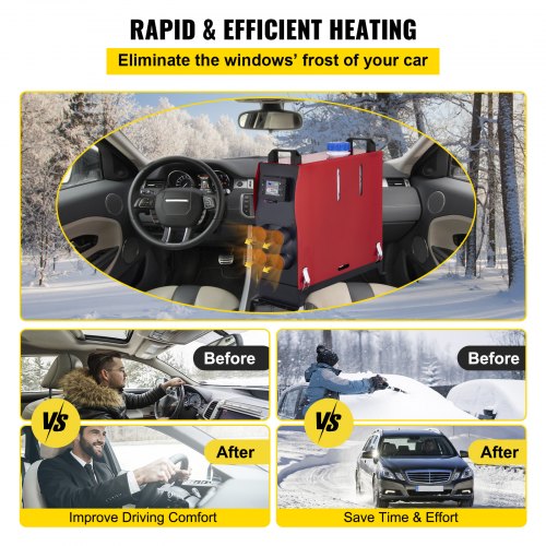 12V 5000W Air Diesel Fuel Heater with LCD for Boats Car Trucks Campervans