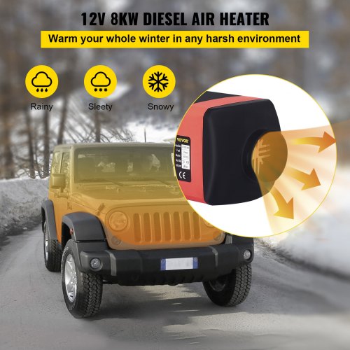 12V Diesel Air Heater Car Heater, 8KW Diesel Air Heater, Parking Heater for Car Truck Bus Ship Camping Caravan RV