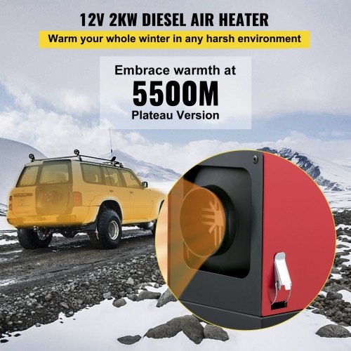 Vevor Diesel Heater Diesel Fuel Heater 12v 2kw With Lcd Switch Silencer For Rv