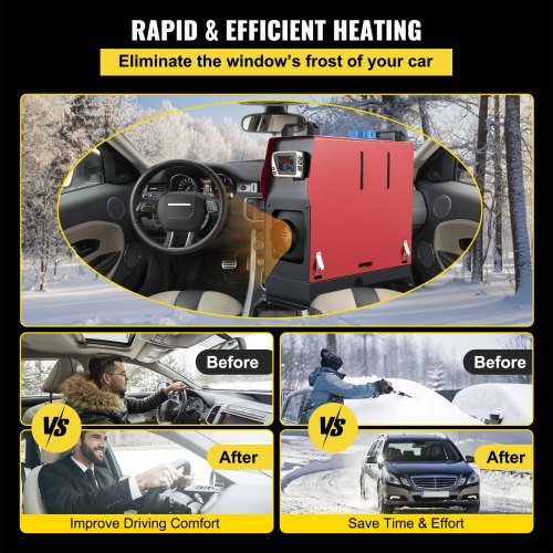 Vevor Diesel Heater Diesel Fuel Heater 12v 2kw With Lcd Switch Silencer For Rv