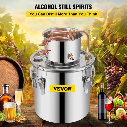 Moonshine Still Distillery Kit 3.3Gal Whiskey Distilling Kit w/ Water Pump