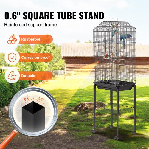 60 inch Flight Bird Cage Metal Large Parakeet Cages for Cockatiels Parrot