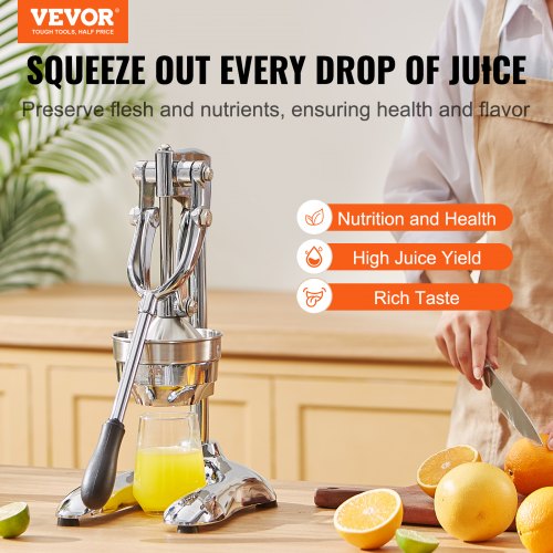 Citrus Juice Press, Hand Press Orange Juicer Press, Commercial Grade Manual Citrus Juicer Lemon Squeezer, Easy-to-Clean Fruit Press Juicer for Lemon Pomegranate Orange Juice