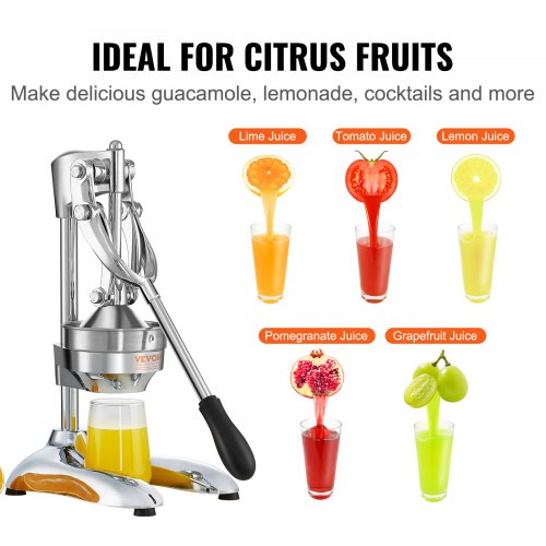 Citrus Juice Press, Hand Press Orange Juicer Press, Commercial Grade Manual Citrus Juicer Lemon Squeezer, Easy-to-Clean Fruit Press Juicer for Lemon Pomegranate Orange Juice