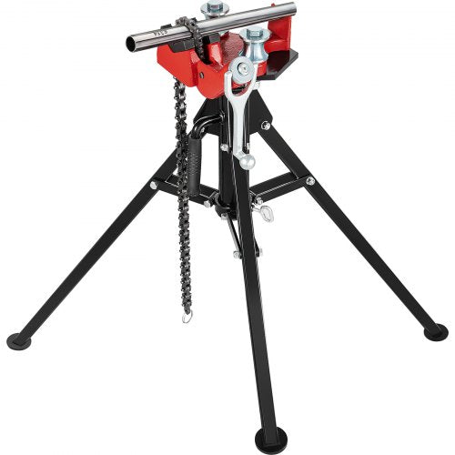 Tripod Pipe Chain Vise, 1/8"-5" Pipe Capacity with Portable Folding Steel Legs, 36.4 inch Length Chain Vise Stand, for Fixing and Bending Large Pipes in Workshop, Home and Factory