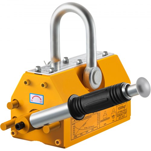 1000KG Steel Magnetic Lifter, 2200lb Heavy Duty Magnet Hoist Crane Hoist Lifting Magnet Hoist Crane for Electricity Engineering Transportation Mining
