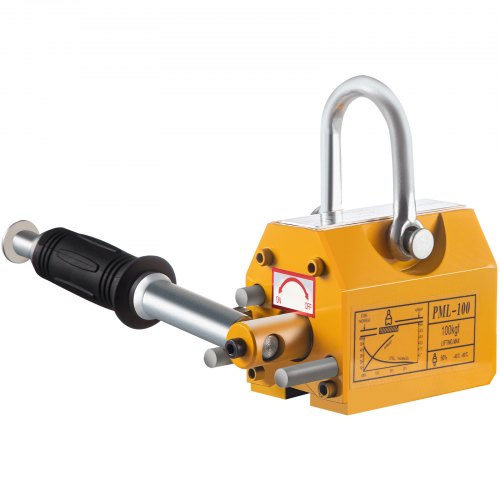 100KG Steel Magnet Magnetic Lifter, 220Lbs Heavy Duty Magnet Hoist Crane Hoist Lifting Magnet Hoist Crane for Electricity Engineering Transportation Mining