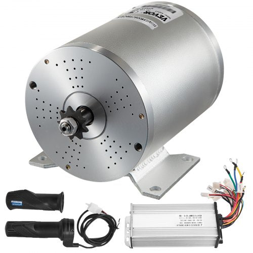 1800w electric brushless dc motor kit 48V, brushless motor dc High Speed Brushless Motor with 32A Speed Controller and Throttle Grip Kit