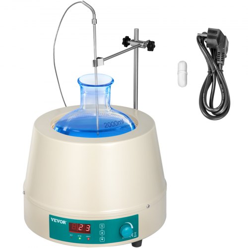 2000ML Magnetic Stirrer Heating Mantle 450W Electric Digital Heating Mantle Lab Equipment Round Bottom for Liquid Heating and Stirring