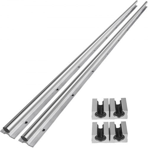 Linear Rail SBR20-1500mm 2 Linear Slide Guide with 4 SBR20UU Bearing Block