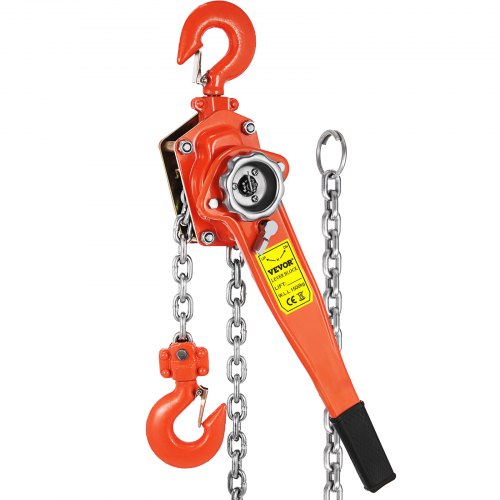 3T Chian Hoist Manual Lever Chain Hoist 3M 6600lbs 10ft Ratcheting Lever Block Chain Hoist Come Along Puller Pulley for Warehouse Garages