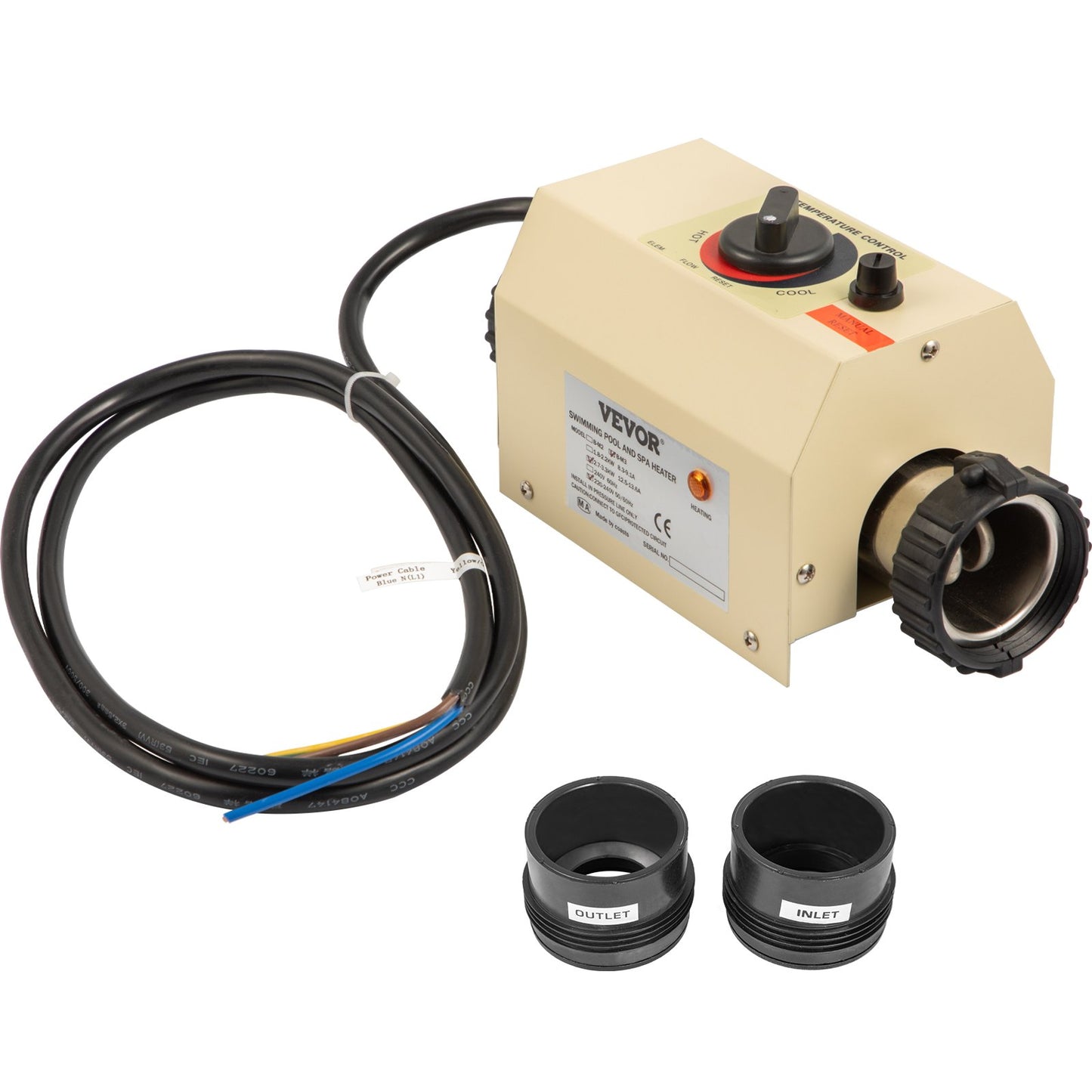 50mm Electric Water Heater Thermostat For Swimming Pool Water Heater Thermostat 3KW 220V SPA Swimming Pool Spa Thermostat