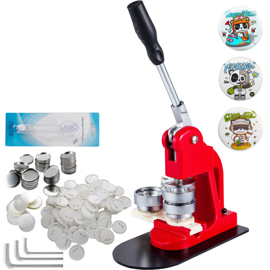 58mm Button Maker 2.28 Button and Badge Maker Machine Button Maker Press Punch Press Machine (1000pcs)