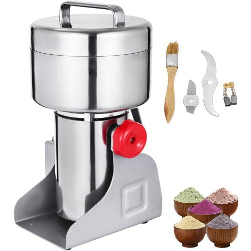 Electric Grain Grinder 750g Grain Grinder Mill 2500W Powder Machine Flour Mill Grinder Electric Grain Mill Grinder for Herb Pulverizer Food Grade Stainless Steel Grinding Machine For Grain