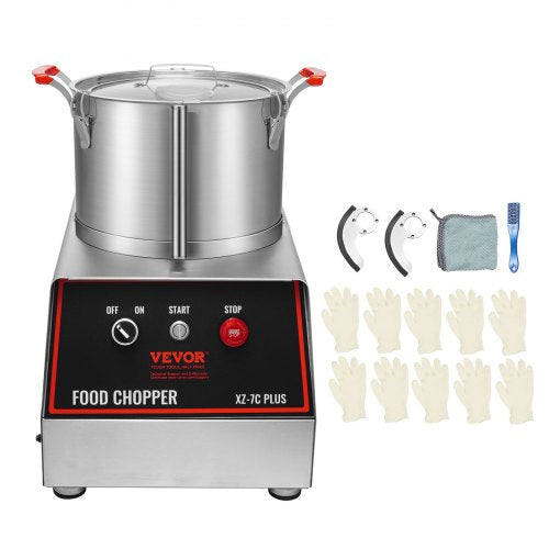Food Processor and Vegetable Chopper 750W 7 Quart Stainless Steel Blender